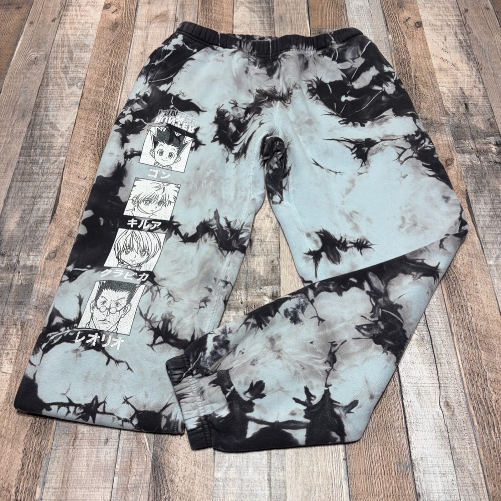 Hypland Hunter x Hunter Sweatpants Mens Small Blue Black Tie Dye Anime Joggers